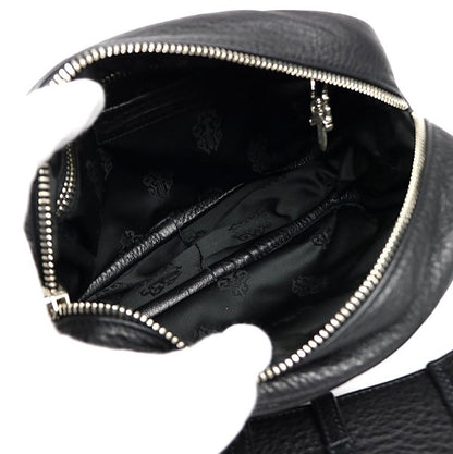 CHROME HEARTS New Strap On Leather Black SV925 Bag Size ONE SIZE