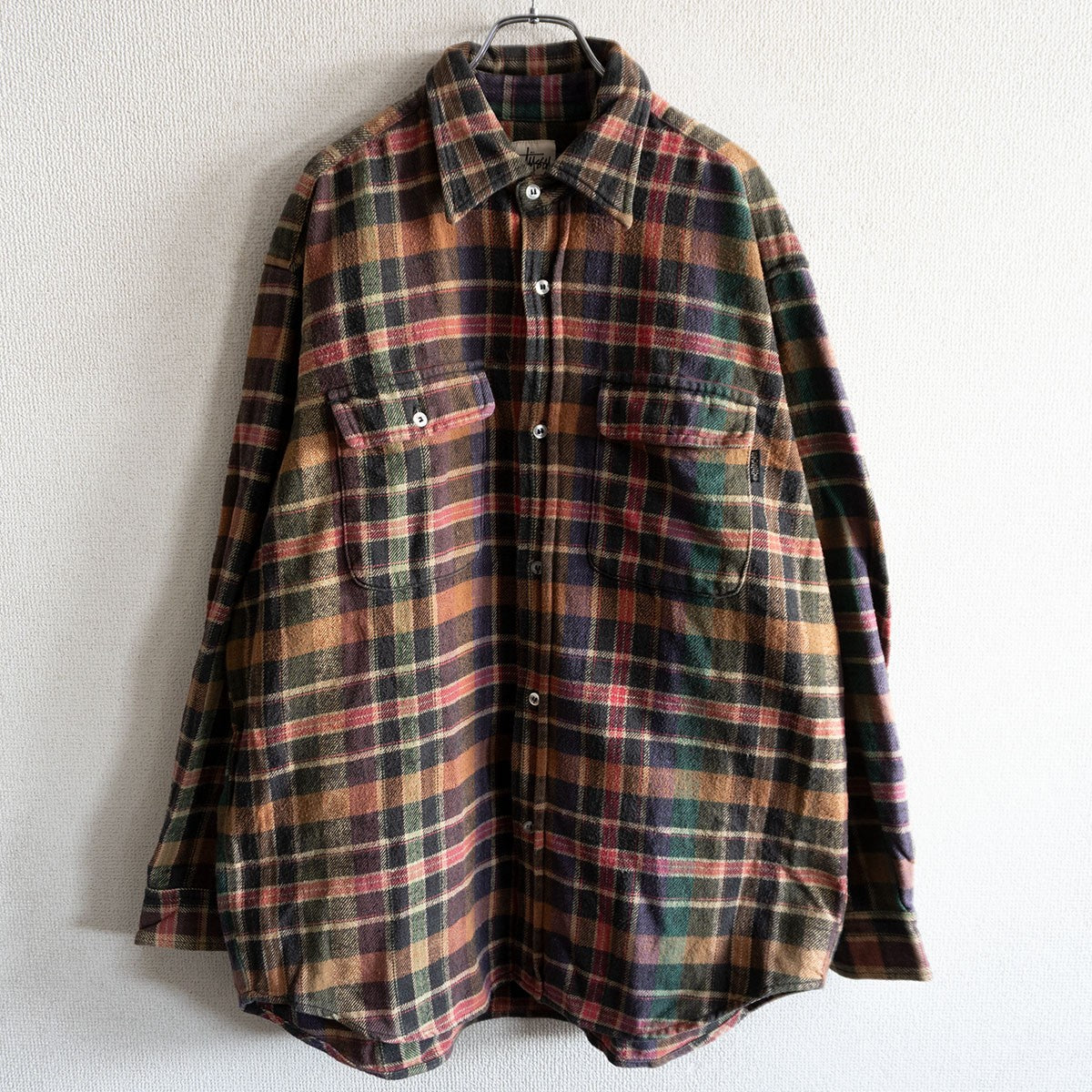 Stussy 90S Plaid Flannel Shirt Size M