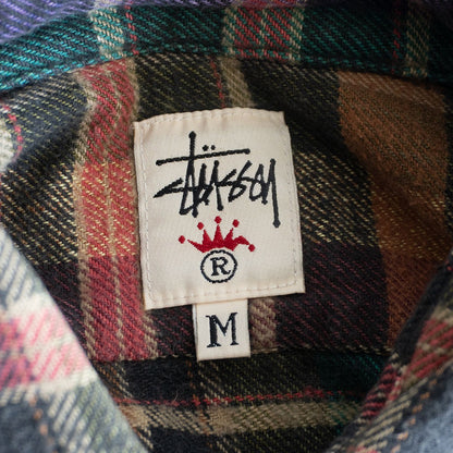 Stussy 90S Plaid Flannel Shirt Size M