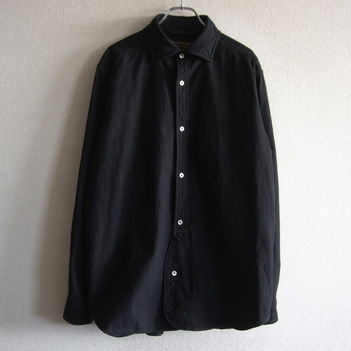 NIGEL CABOURN Black British Officers Shirt Size XL