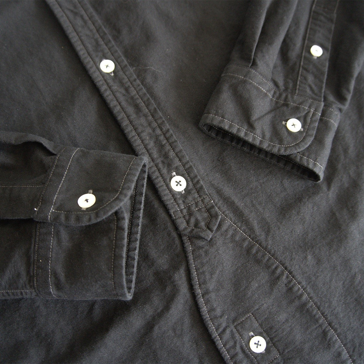 NIGEL CABOURN Black British Officers Shirt Size XL