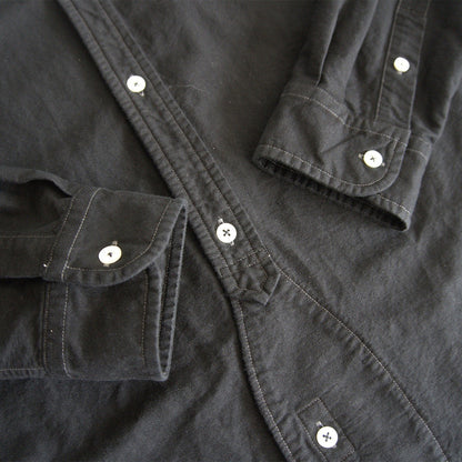 NIGEL CABOURN Black British Officers Shirt Size XL