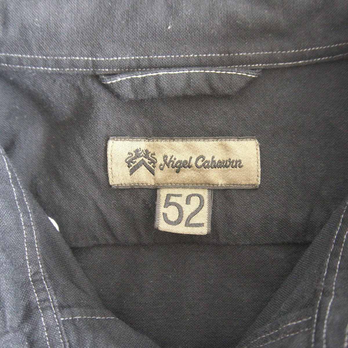 NIGEL CABOURN Black British Officers Shirt Size XL