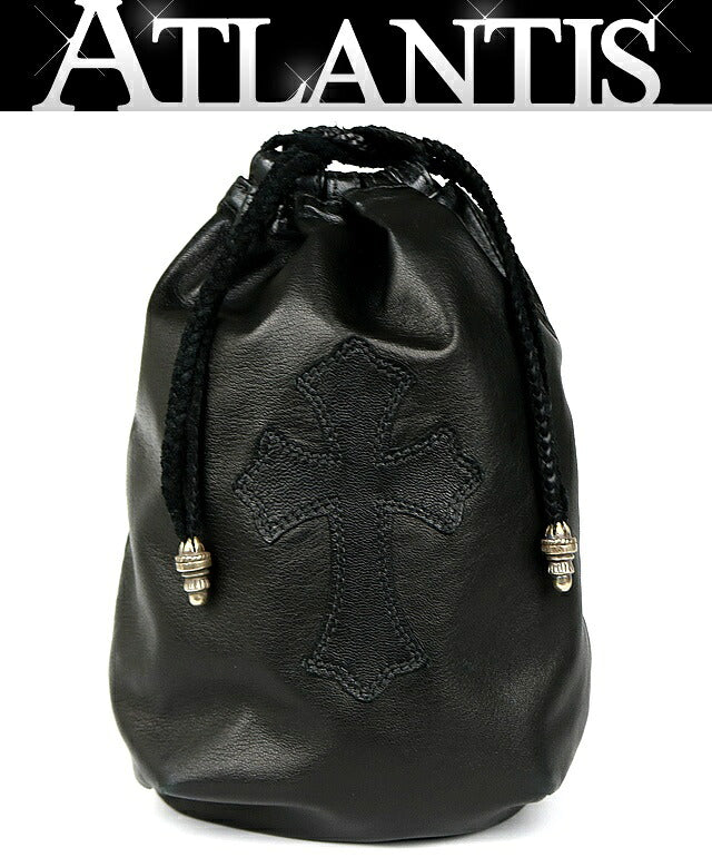 CHROME HEARTS Drawstrings Cross SV925 Black Size ONE SIZE