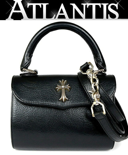 CHROME HEARTS DOG ADAMS Small CH Cross Leather Black