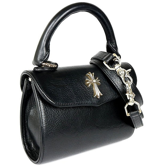 CHROME HEARTS DOG ADAMS Small CH Cross Leather Black