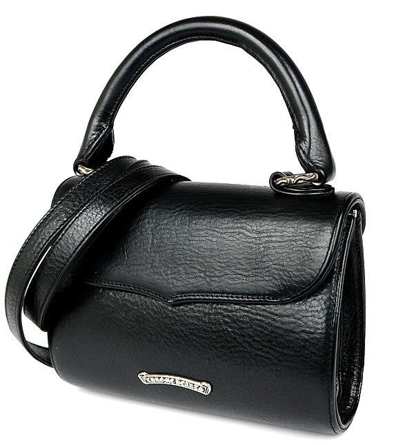 CHROME HEARTS DOG ADAMS Small CH Cross Leather Black