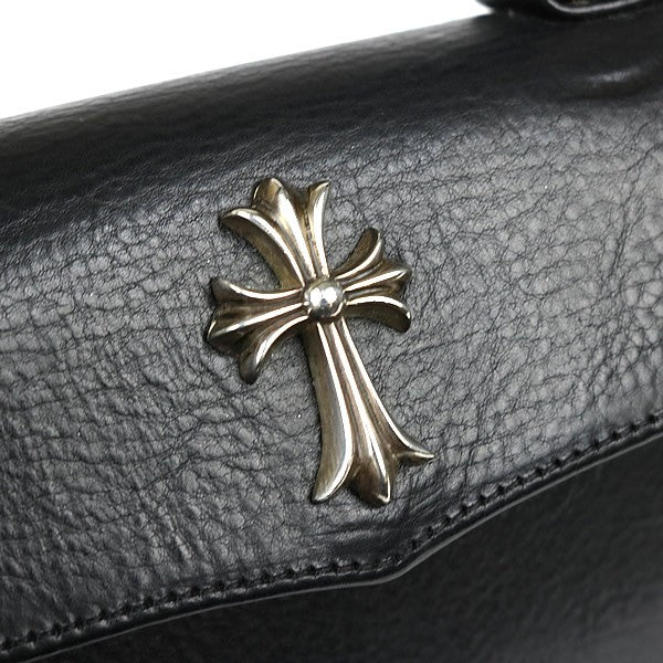 CHROME HEARTS DOG ADAMS Small CH Cross Leather Black