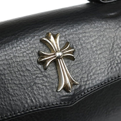 CHROME HEARTS DOG ADAMS Small CH Cross Leather Black