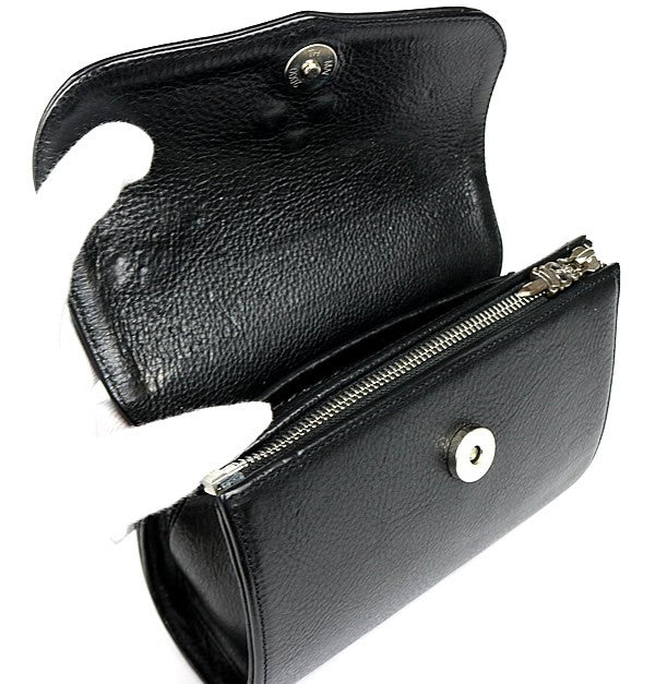 CHROME HEARTS DOG ADAMS Small CH Cross Leather Black