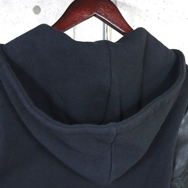 CHROME HEARTS CH Plus Leather Panel Hoodie Black Size M