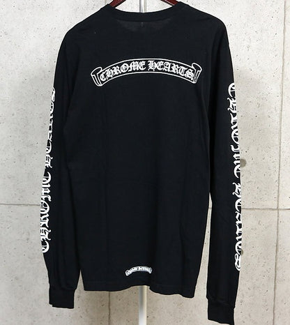 CHROME HEARTS Old English Scroll Label T-Shirt Black Size L