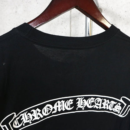 CHROME HEARTS Old English Scroll Label T-Shirt Black Size L