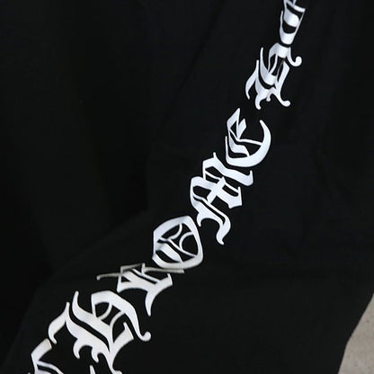 CHROME HEARTS Old English Scroll Label T-Shirt Black Size L