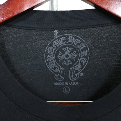 CHROME HEARTS Old English Scroll Label T-Shirt Black Size L