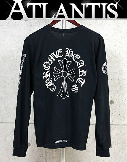 CHROME HEARTS Neck Logo Long Sleeve T-Shirt Black Size M