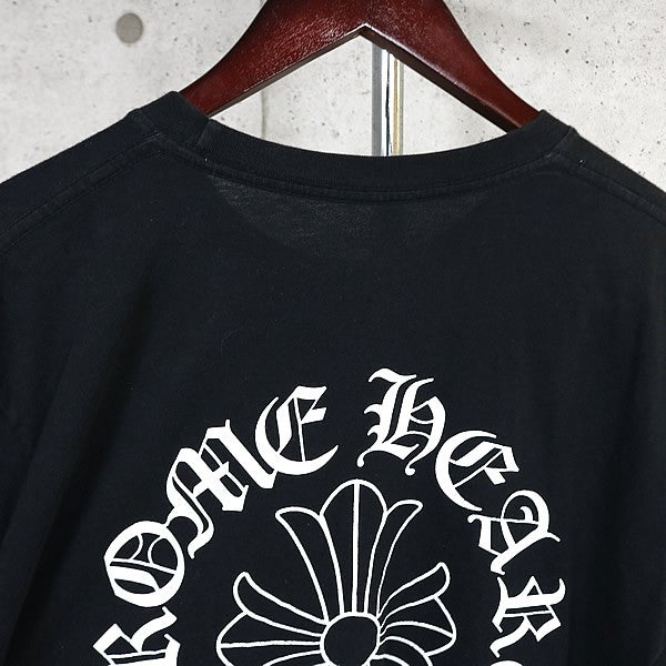 CHROME HEARTS Neck Logo Long Sleeve T-Shirt Black Size M