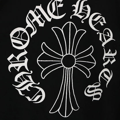 CHROME HEARTS Neck Logo Long Sleeve T-Shirt Black Size M