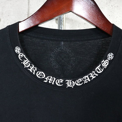 CHROME HEARTS Neck Logo Long Sleeve T-Shirt Black Size M