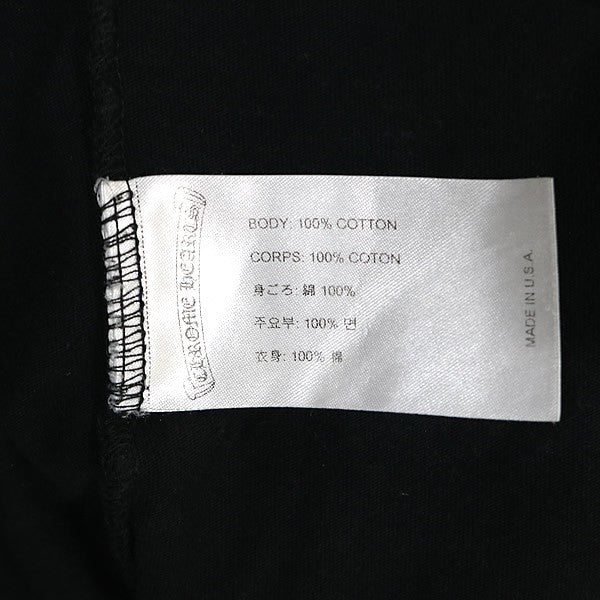 CHROME HEARTS Neck Logo Long Sleeve T-Shirt Black Size M