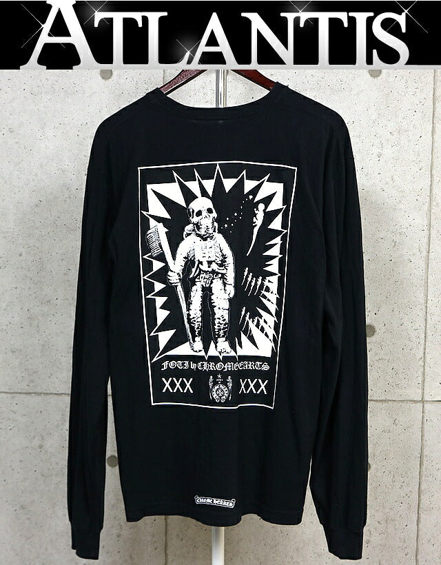CHROME HEARTS Foti Print Long Sleeve T-Shirt Black Size L