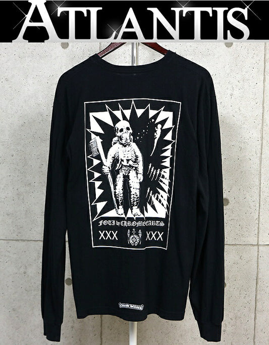 CHROME HEARTS Foti Print Long Sleeve T-Shirt Black Size L