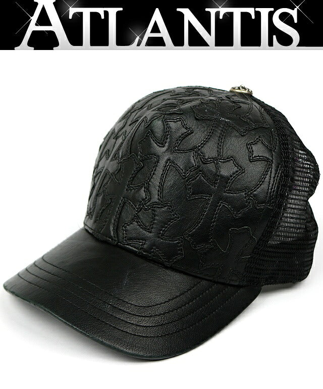 CHROME HEARTS Cemetery Cross Patch Hat Black Size ONE SIZE