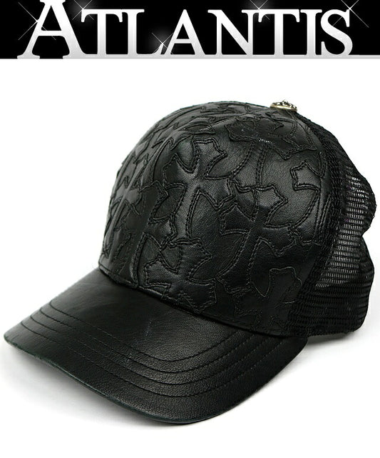 CHROME HEARTS Cemetery Cross Patch Hat Black Size ONE SIZE
