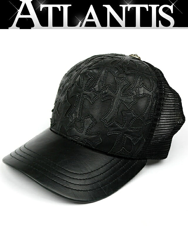 CHROME HEARTS Cemetery Cross Patch Hat Black Size ONE SIZE