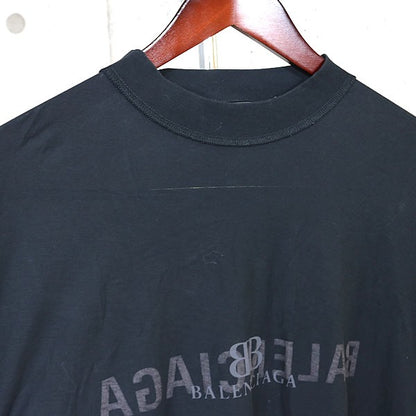 BALENCIAGA 24SS Reverse Design Short T-Shirt Black Size 4