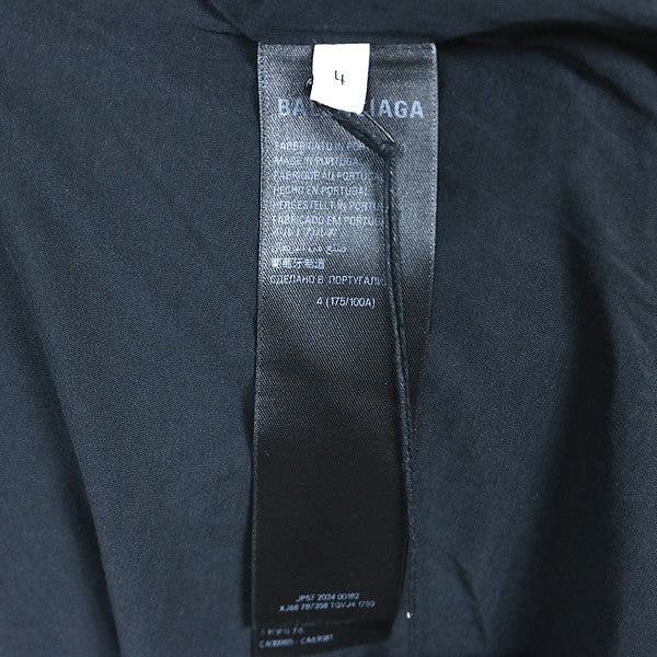 BALENCIAGA 24SS Reverse Design Short T-Shirt Black Size 4