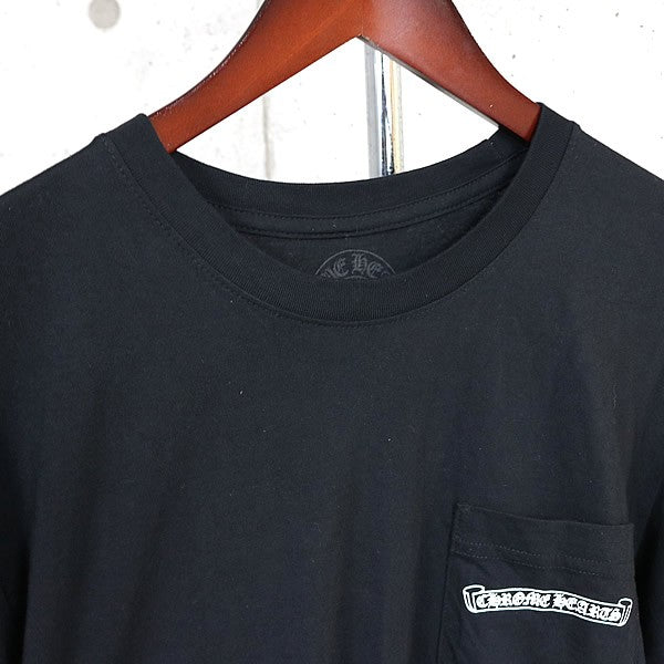 CHROME HEARTS Scroll Label Sleeve Old Tee Black Size L