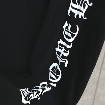 CHROME HEARTS Scroll Label Sleeve Old Tee Black Size L