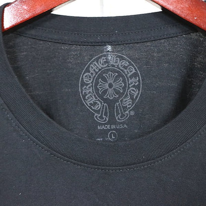 CHROME HEARTS Scroll Label Sleeve Old Tee Black Size L
