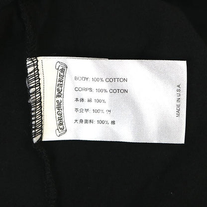 CHROME HEARTS Scroll Label Sleeve Old Tee Black Size L