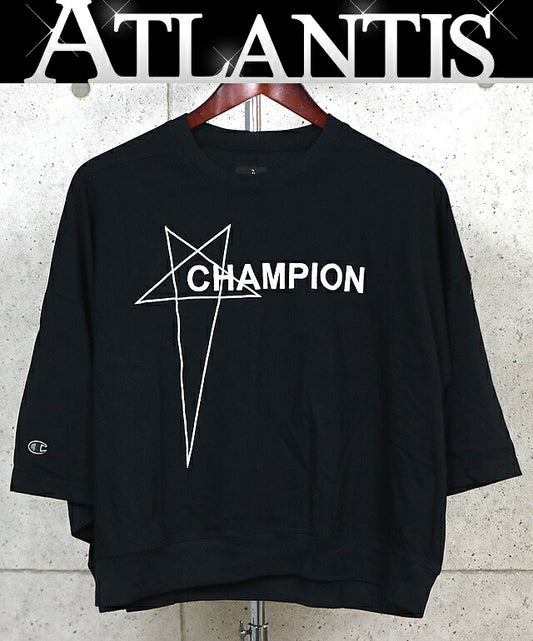RICK OWENS x Champion Cropped Short Sleeve T-Shirt Size S