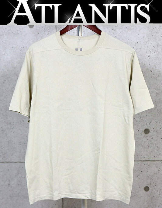 RICK OWENS RU01F2232-JA Short Sleeve T-Shirt Beige Size M