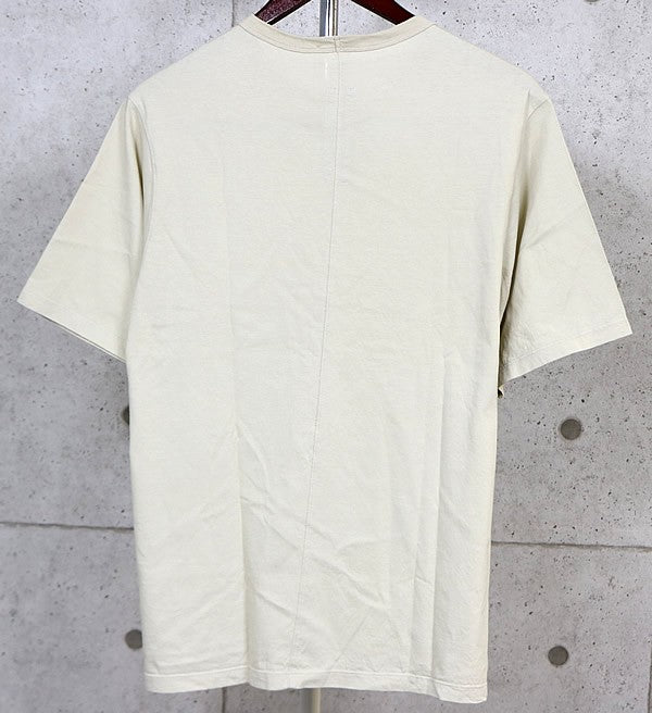 RICK OWENS RU01F2232-JA Short Sleeve T-Shirt Beige Size M