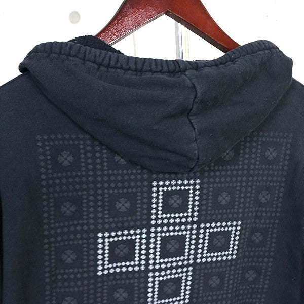 CHROME HEARTS Framed Cross Back Print Hoodie Black Size M