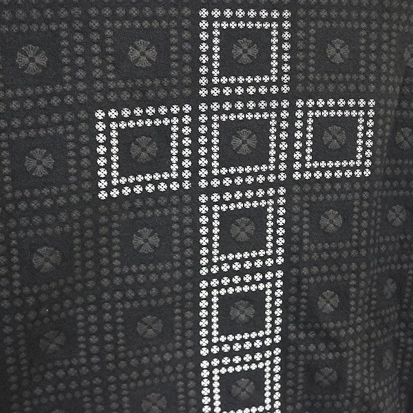 CHROME HEARTS Framed Cross Back Print Hoodie Black Size M