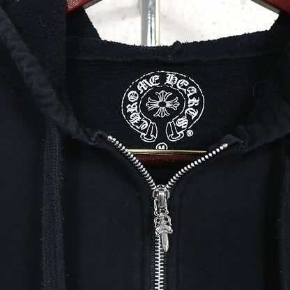 CHROME HEARTS Framed Cross Back Print Hoodie Black Size M