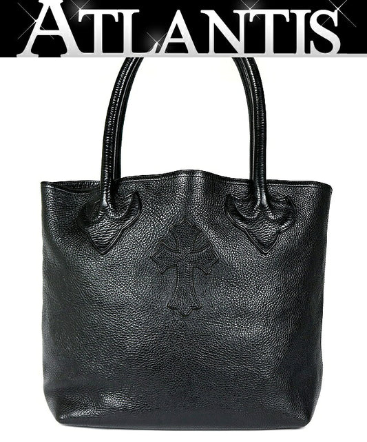 CHROME HEARTS FS Cross Patch Leather Bag Black Size ONE SIZE