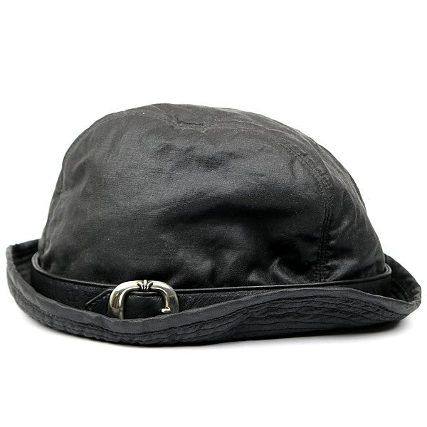 CHROME HEARTS BS Flare Gunslinger Leather Hat Black Size M