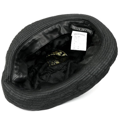 CHROME HEARTS BS Flare Gunslinger Leather Hat Black Size M