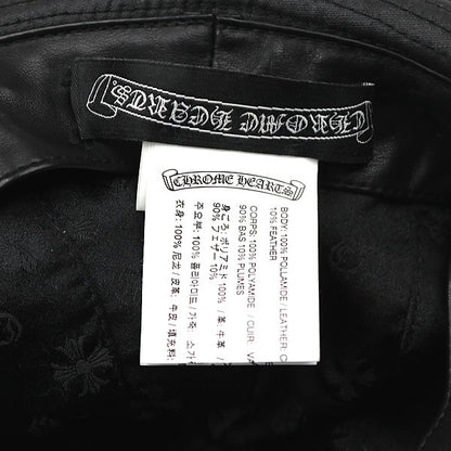 CHROME HEARTS BS Flare Gunslinger Leather Hat Black Size M