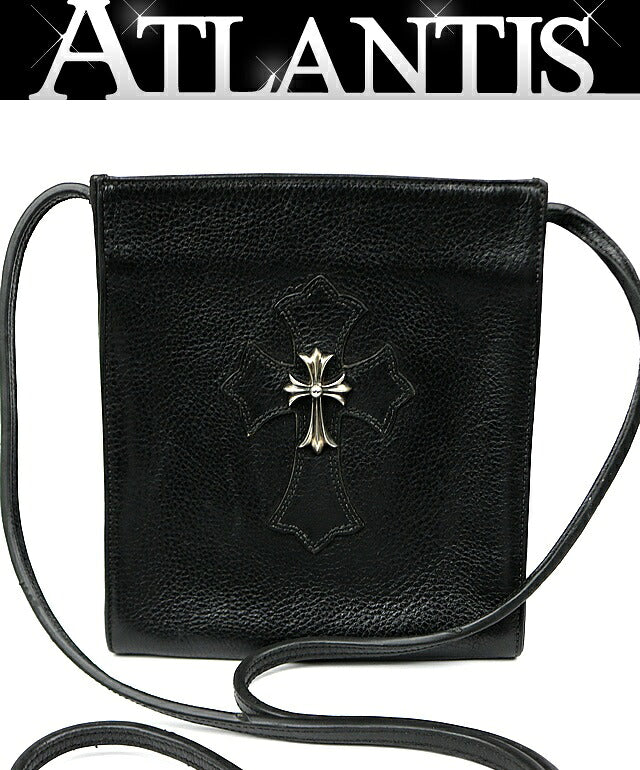 CHROME HEARTS Square Pocket Small CH Cross Bag Black