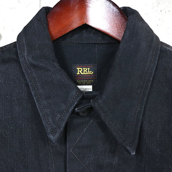 RALPH LARUREN RRL 271-J Denim Jacket Black Size S