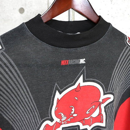 SAINT MICHAEL MORTOR CYCLE Long Sleeve TEE Gray/Red Size OS