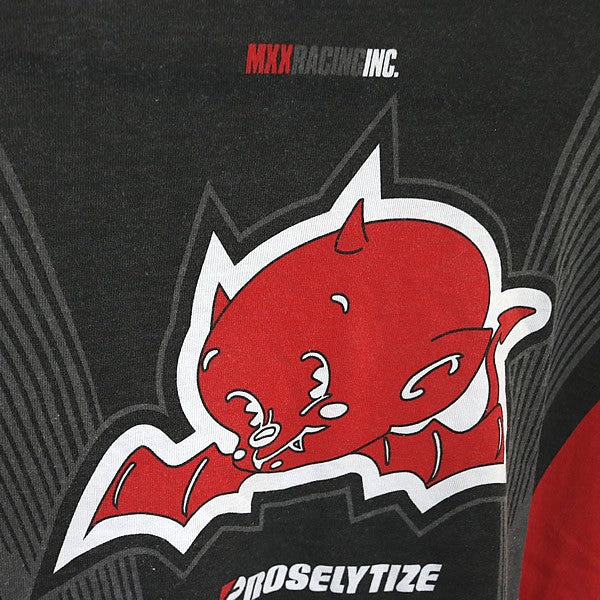 SAINT MICHAEL MORTOR CYCLE Long Sleeve TEE Gray/Red Size OS