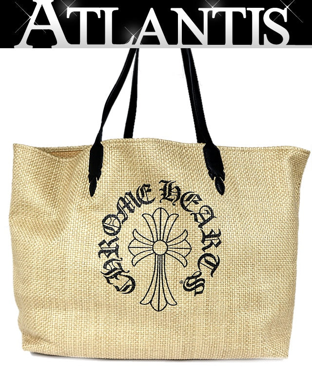 CHROME HEARTS Large CH Plus Beach Bag Beige Size ONE SIZE